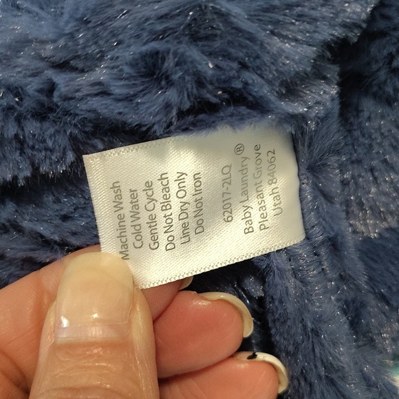 Baby Laundry Luxurious Minky Blanket Blue Steel 13 X 18 - Picture 4 of 5